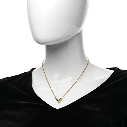 Louis Vuitton Essential V Necklace Gold 2 of 8