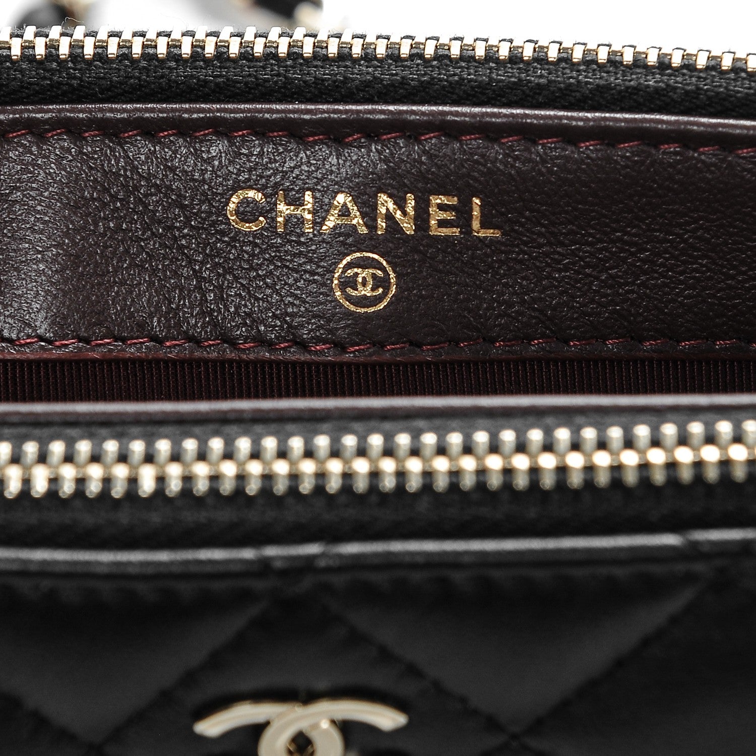 Chanel Lambskin Quilted Small Clutch With Chain Black 6 of 8