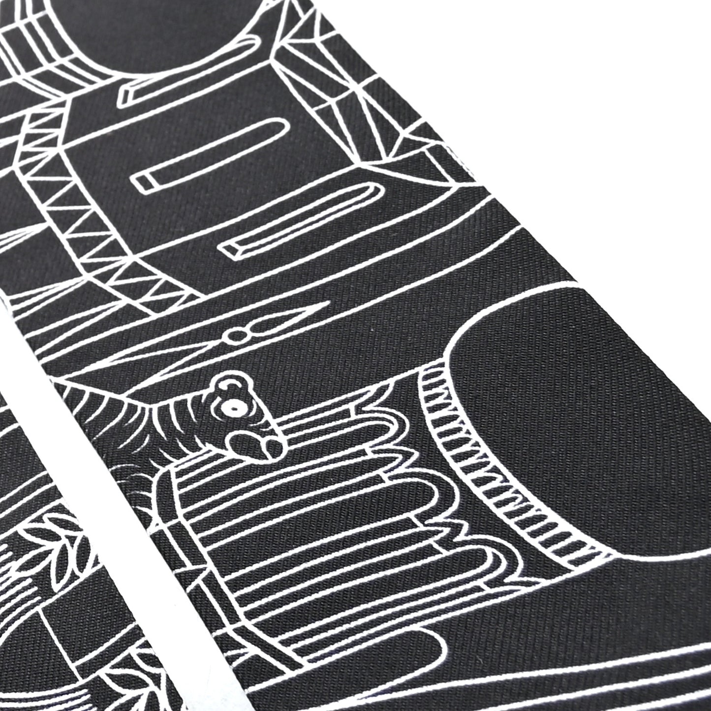 Silk Animapolis Twilly Black White