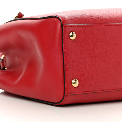 Fendi Vitello Elite Flamingo Petite 2Jours Tote Mattone 9 of 12