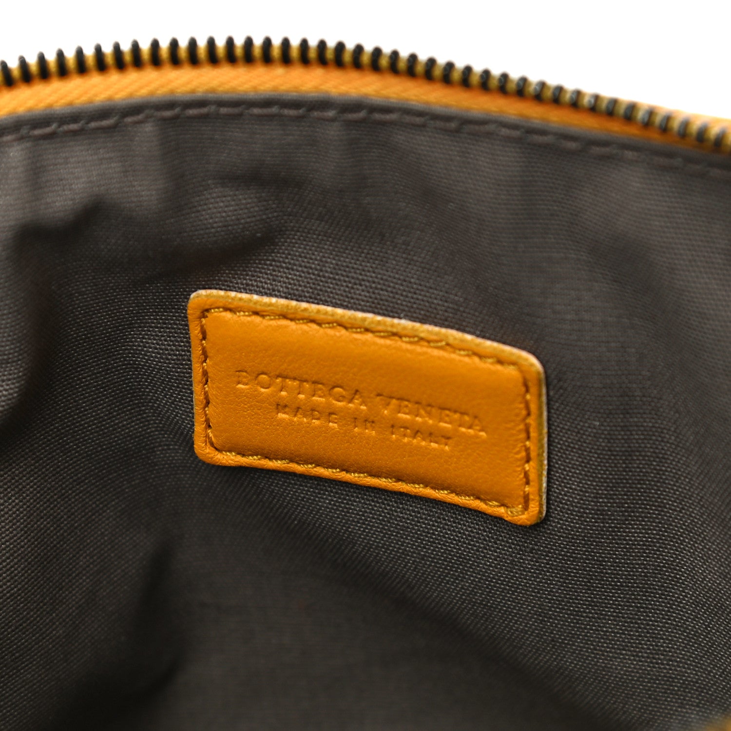 Bottega Veneta Nappa Intrecciato Cosmetic Pouch Yellow 6 of 11