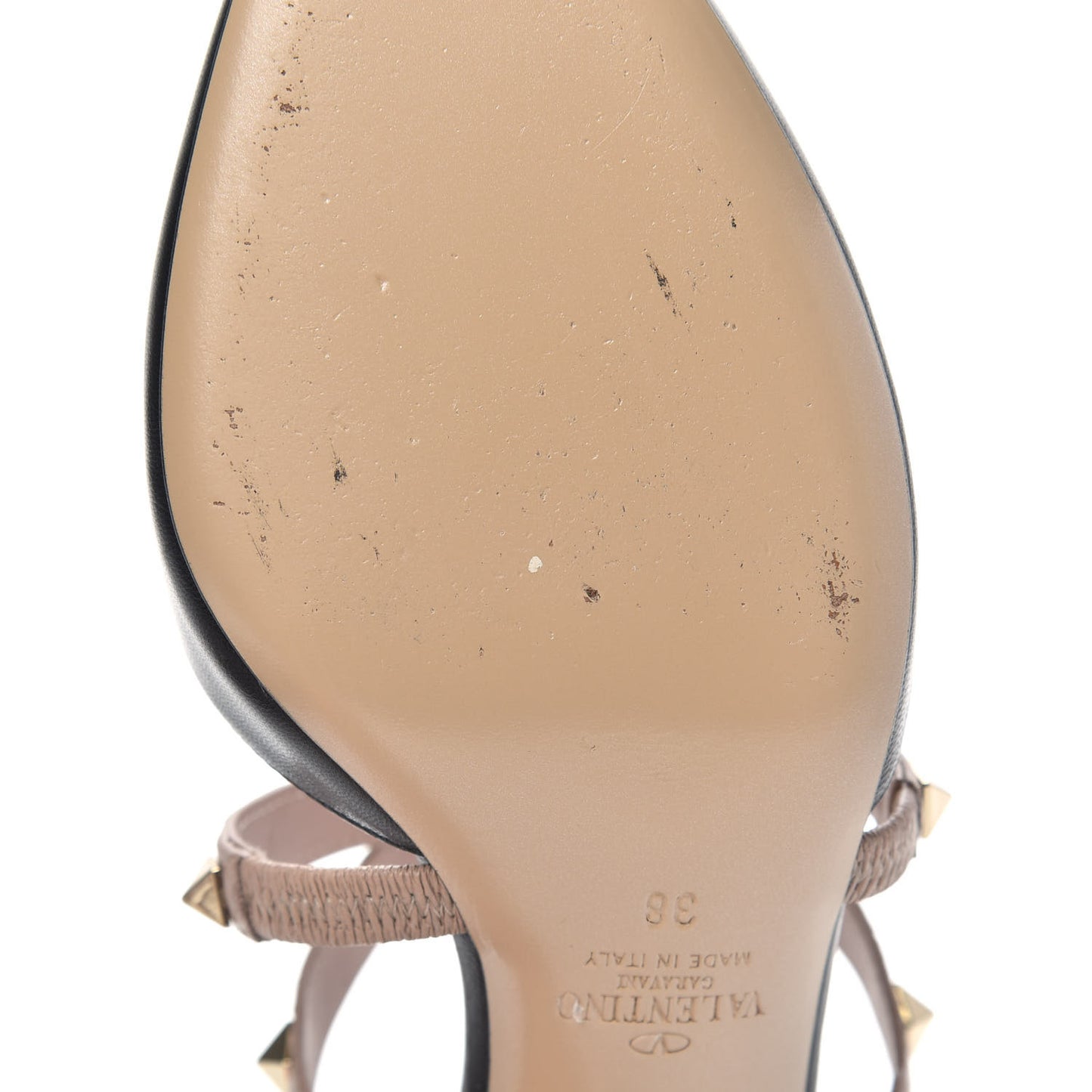 Nappa Rockstud Criss Cross 55mm Mules 38 Black Poudre