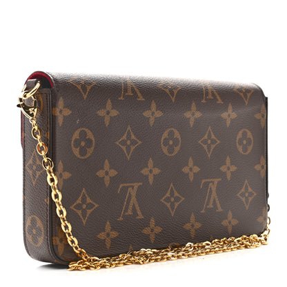 Louis Vuitton Monogram Pochette Felicie Chain Wallet Fuchsia 4 of 13
