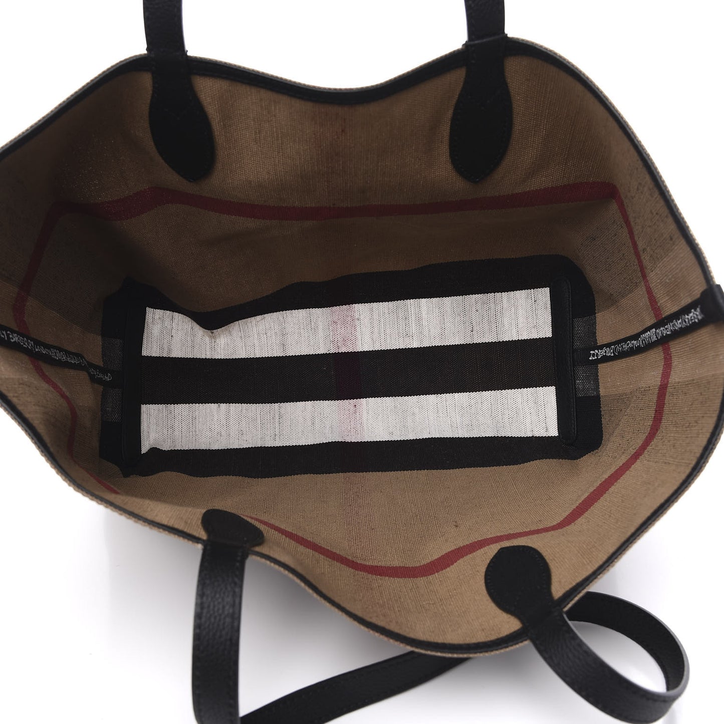 Coated Canvas Mega Check Medium Doodle Tote Black