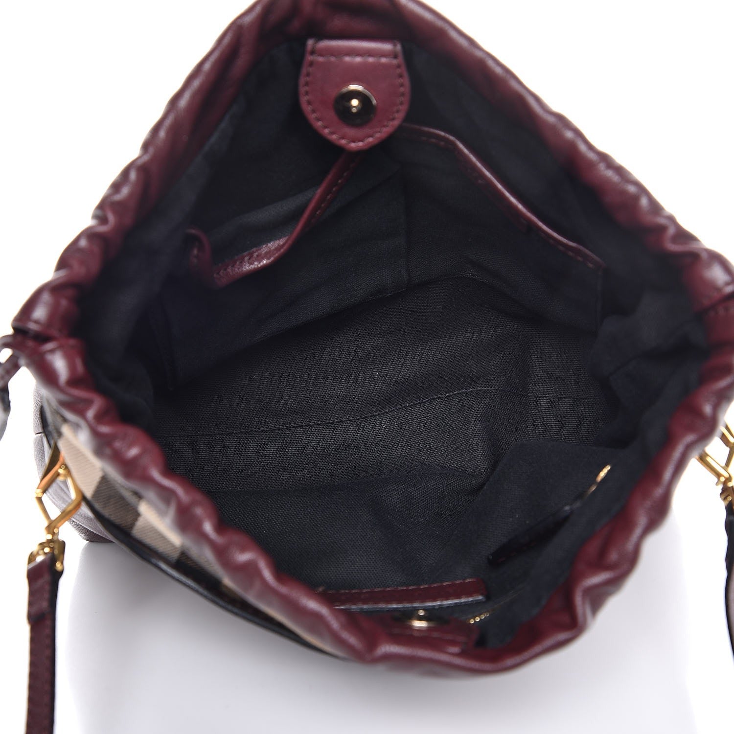 Burberry Calfskin House Check Little Crush Deep Claret 5 of 9