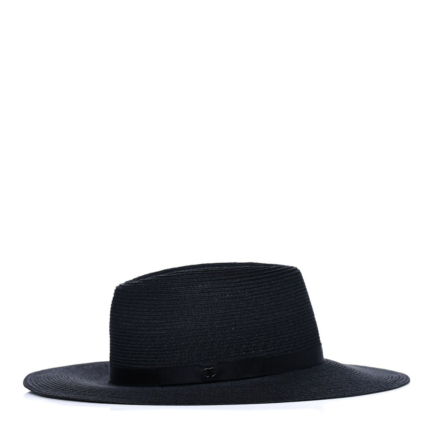 Straw Silk CC Hat M Black