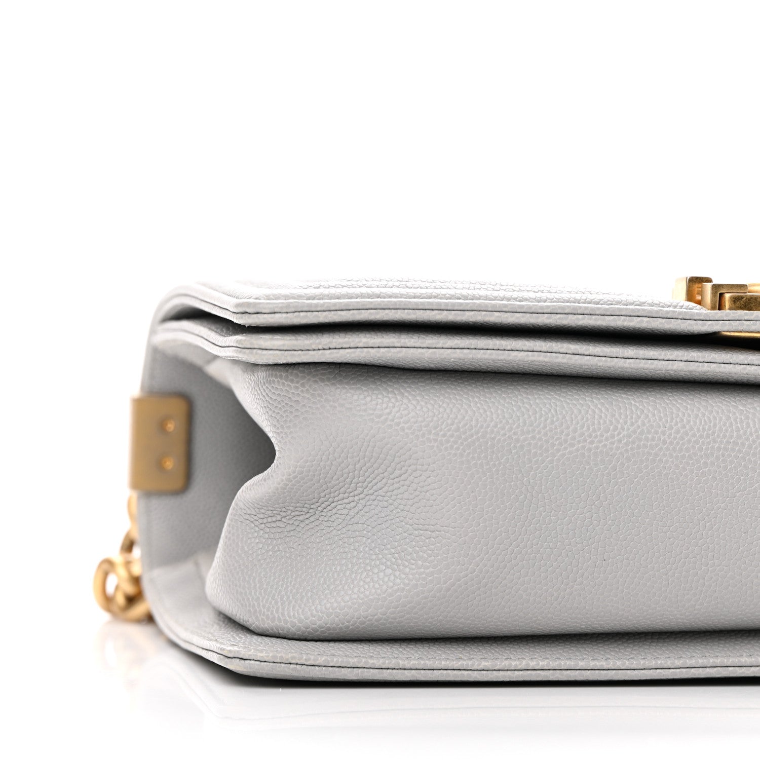 Chanel Caviar Quilted Medium Boy Flap Light Grey 9 of 9