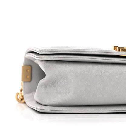 Chanel Caviar Quilted Medium Boy Flap Light Grey 9 of 9