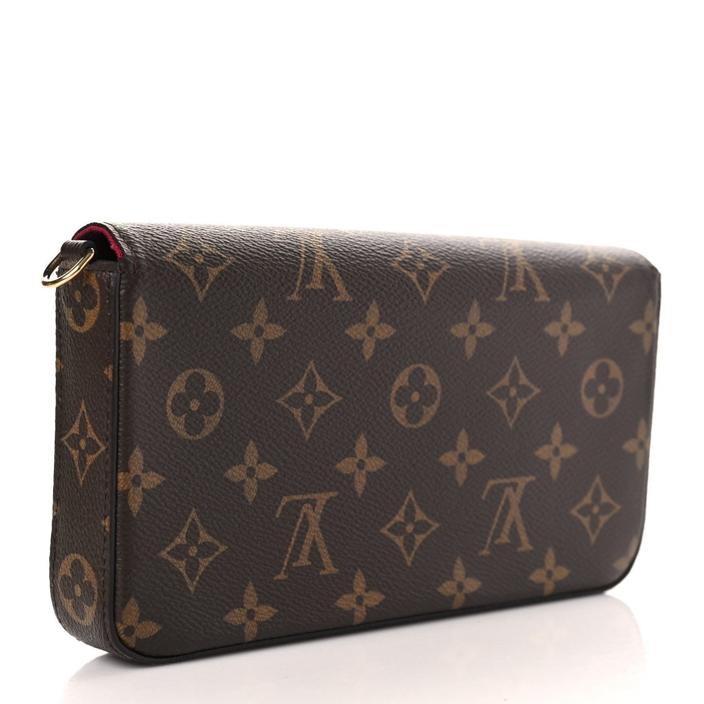 Monogram Pochette Felicie Chain Wallet Fuchsia