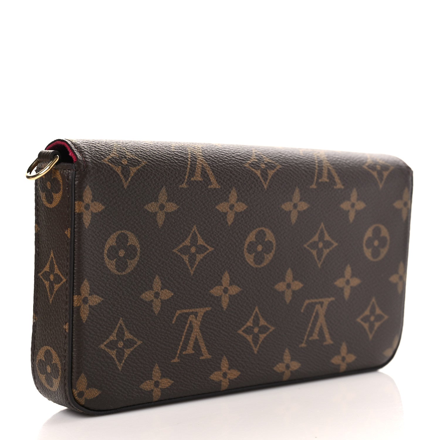 Louis Vuitton Monogram Pochette Felicie Chain Wallet Fuchsia 4 of 9