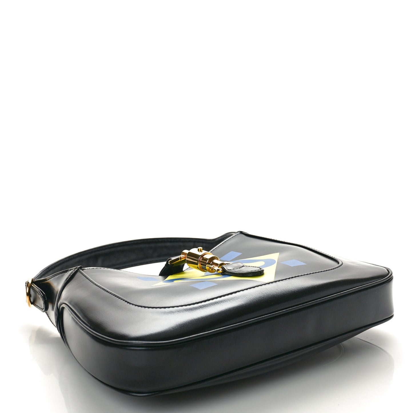 Calfskin Geometric Small Jackie 1961 Hobo Black