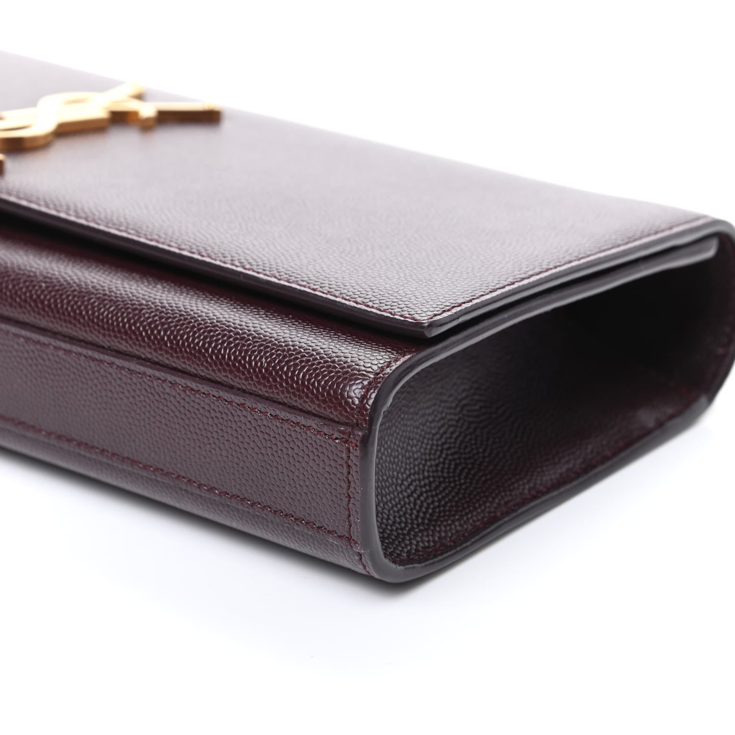 Saint Laurent Grain De Poudre Classic Monogram Cassandre Clutch Amaranto 8 of 8