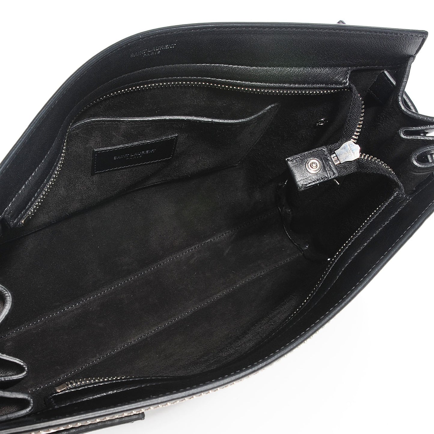 Calfskin Stud Sac De Jour Clutch Black