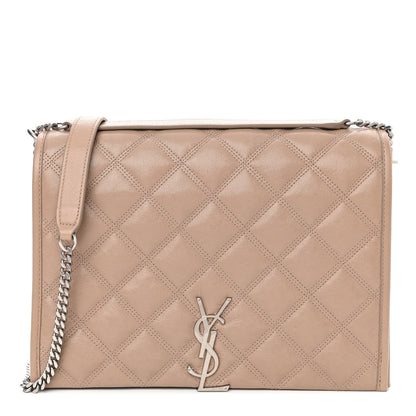 Saint Laurent Lambskin Quilted Small Becky Chain Bag Gold Sand 1 of 10