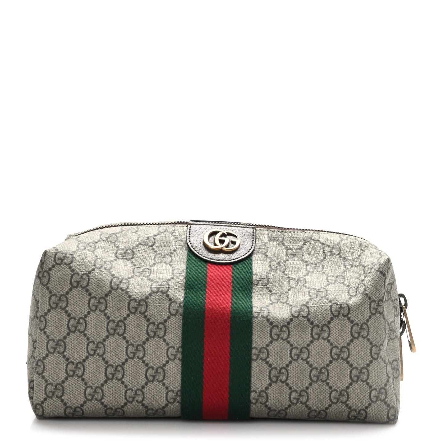 GG Supreme Monogram Web Ophidia Toiletry Case Beige