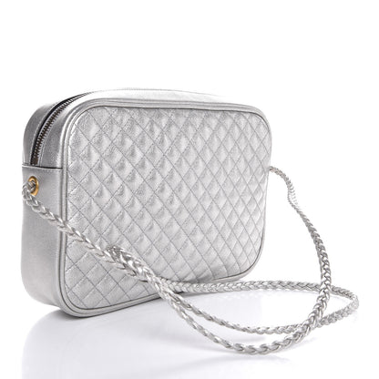 Gucci Laminated Nappa Web Trapuntata Small GG Shoulder Bag Argento 3 of 7