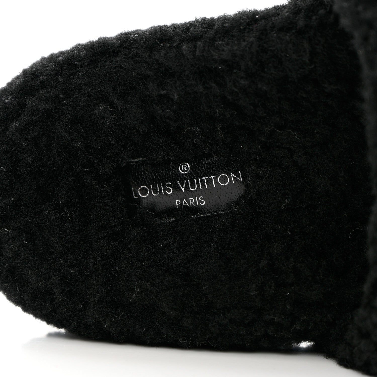 Louis Vuitton Shearling Monogram Giant Paseo Flat Comfort Mule 37 Black 7 of 10