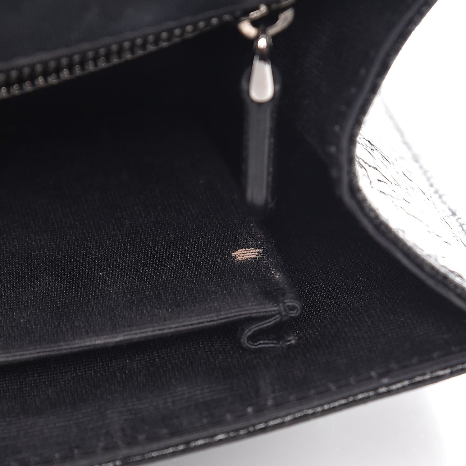 Christian Dior Crackled Deerskin Medium Diorama Flap Bag Black 8 of 11