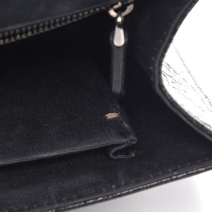 Christian Dior Crackled Deerskin Medium Diorama Flap Bag Black 8 of 11