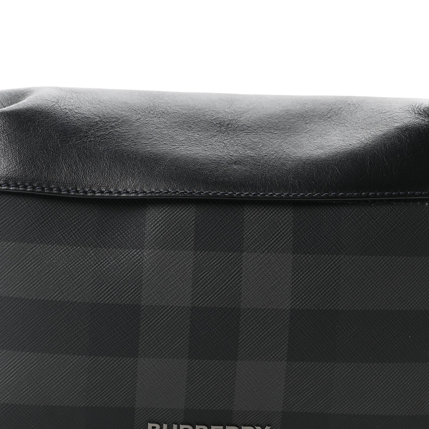 Charcoal Check Calfskin Sonny Bum Bag Charcoal