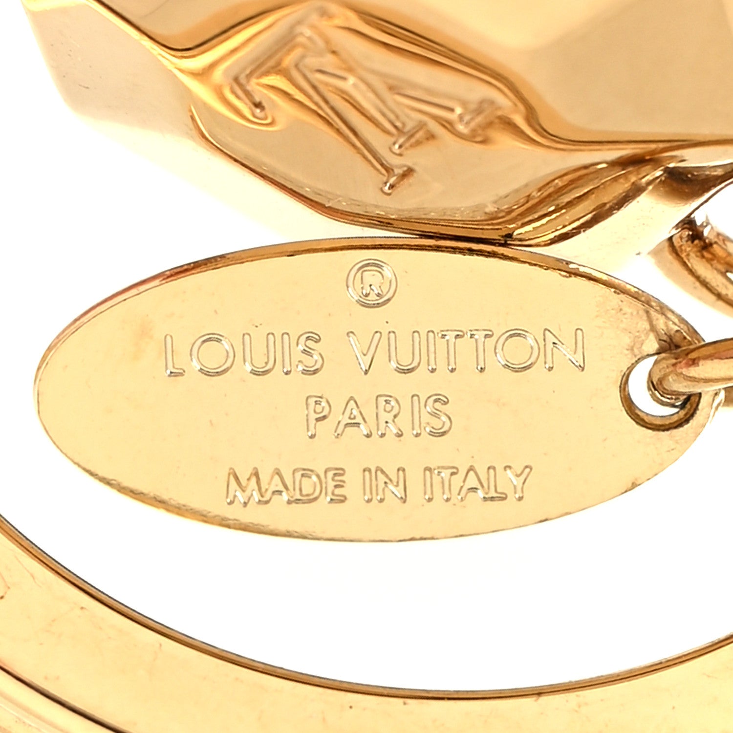 Louis Vuitton LV Facettes Bag Charm Key Holder Gold 3 of 4