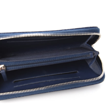Chanel Caviar Quilted Small Zip Around Wallet Navy 4 of 7