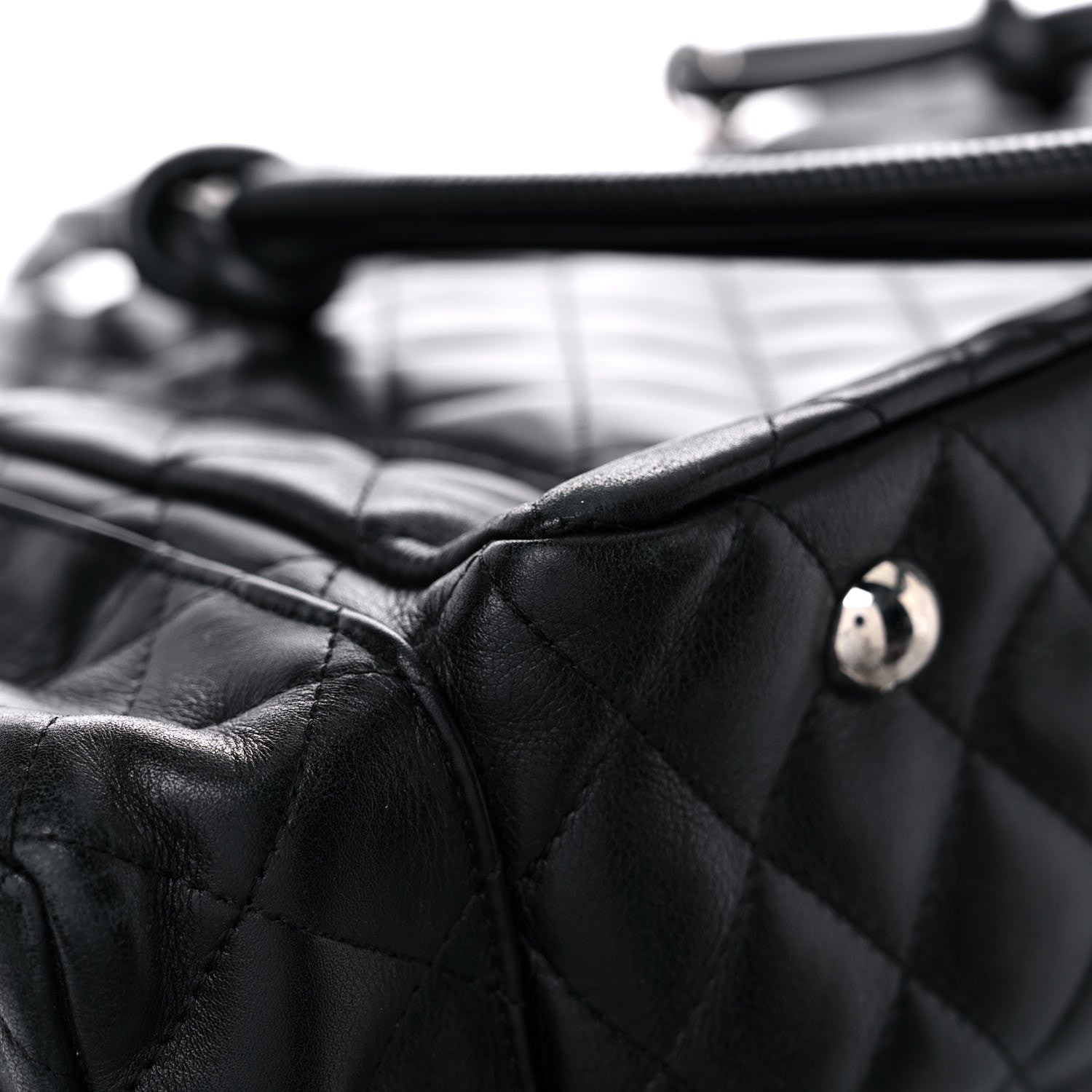 Chanel Calfskin Quilted Large Cambon Multipocket Reporter Black White 10 of 25