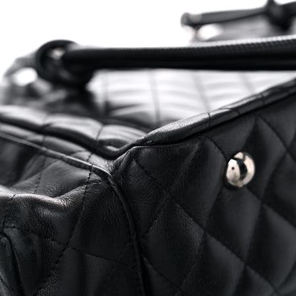 Chanel Calfskin Quilted Large Cambon Multipocket Reporter Black White 10 of 25