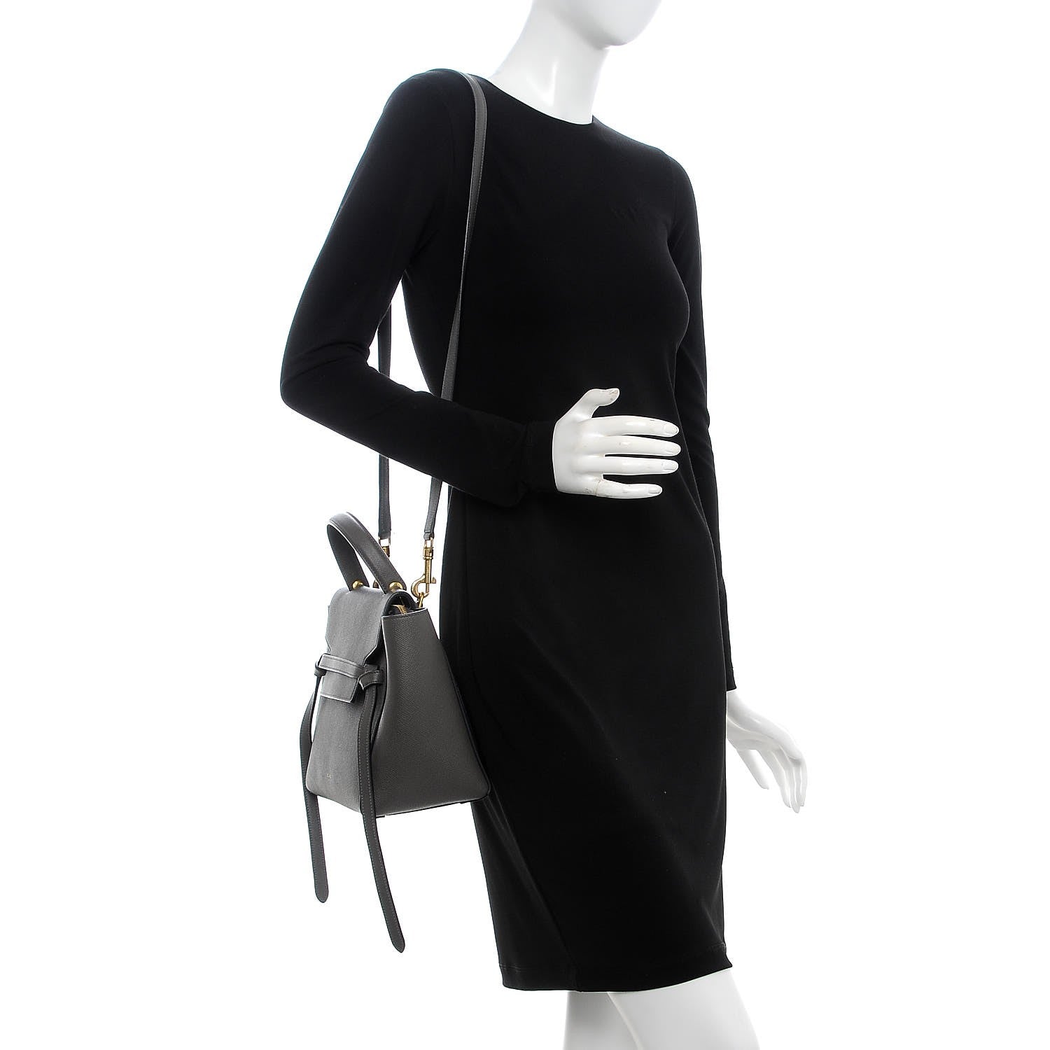Celine Baby Grained Calfskin Micro Belt Bag Grey 2 of 11