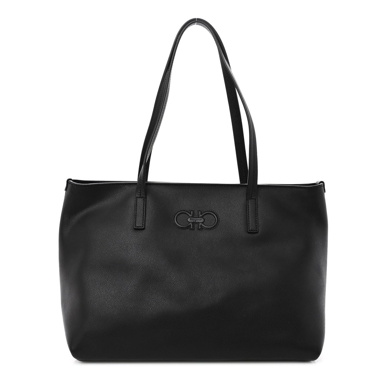 Salvatore Ferragamo SALVATORE FERRAGAMO Calfskin Medium Tote Black 1 of 11