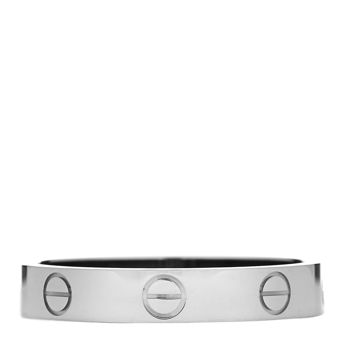 18K White Gold 3.5mm LOVE Wedding Band Ring 58 8.25