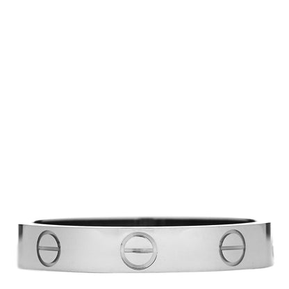 Cartier 18K White Gold 3.5mm LOVE Wedding Band Ring 58 8.25 3 of 5