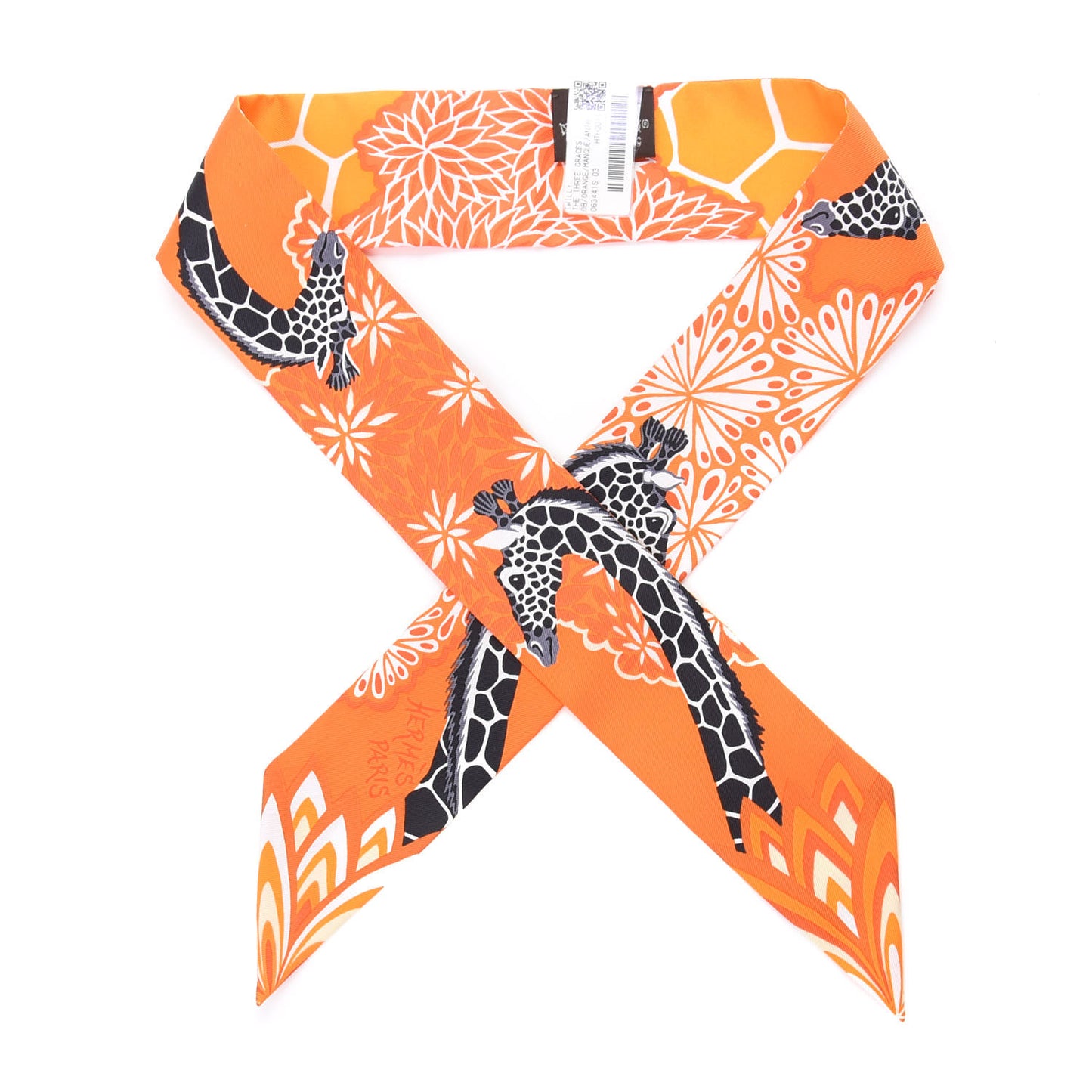 Silk The Three Graces Twilly Orange Mangue Anthracite