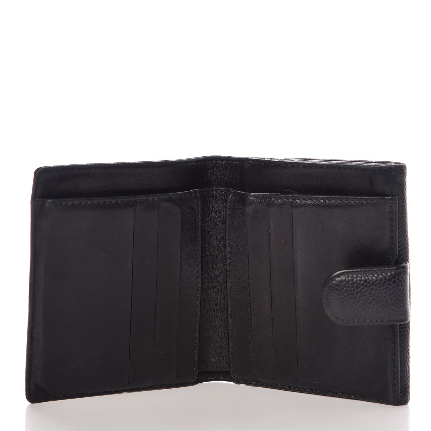 Chanel Caviar Timeless CC Compact French Wallet Black 5 of 12