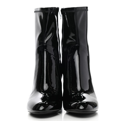 Louis Vuitton Patent Silhouette Ankle Boots 39 Black 2 of 8