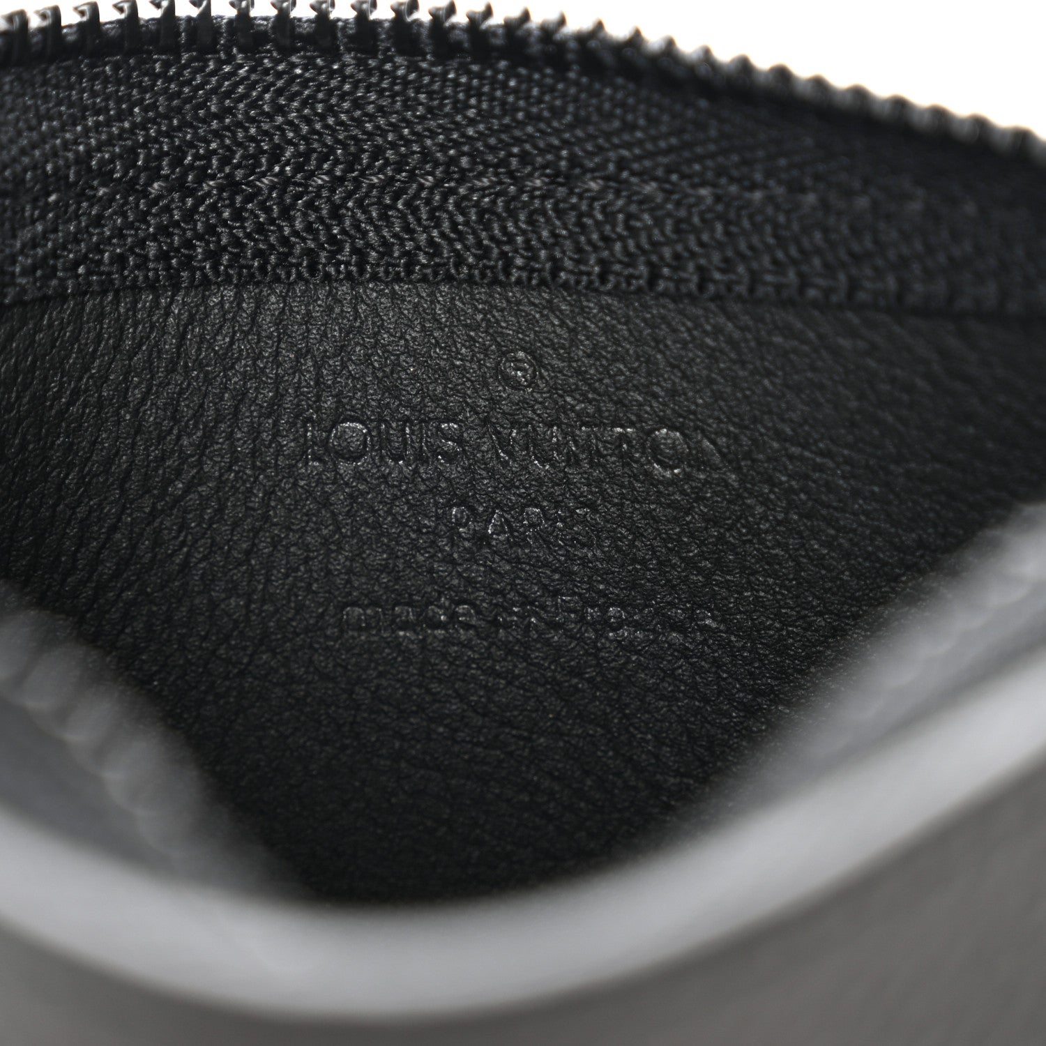 Louis Vuitton Grained Calfskin Aerogram Key Pouch Black 6 of 9