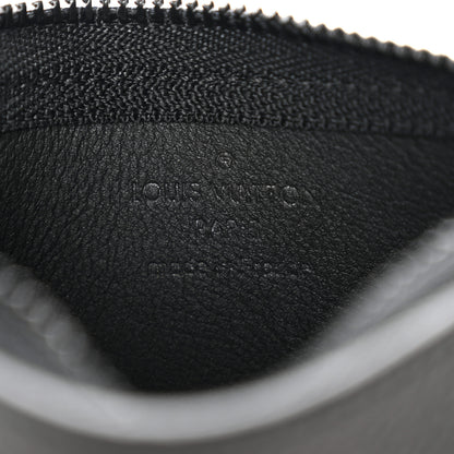 Louis Vuitton Grained Calfskin Aerogram Key Pouch Black 6 of 9