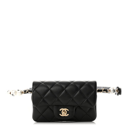 Chanel Lambskin Quilted Mini My Precious Waist Bag Black 1 of 11