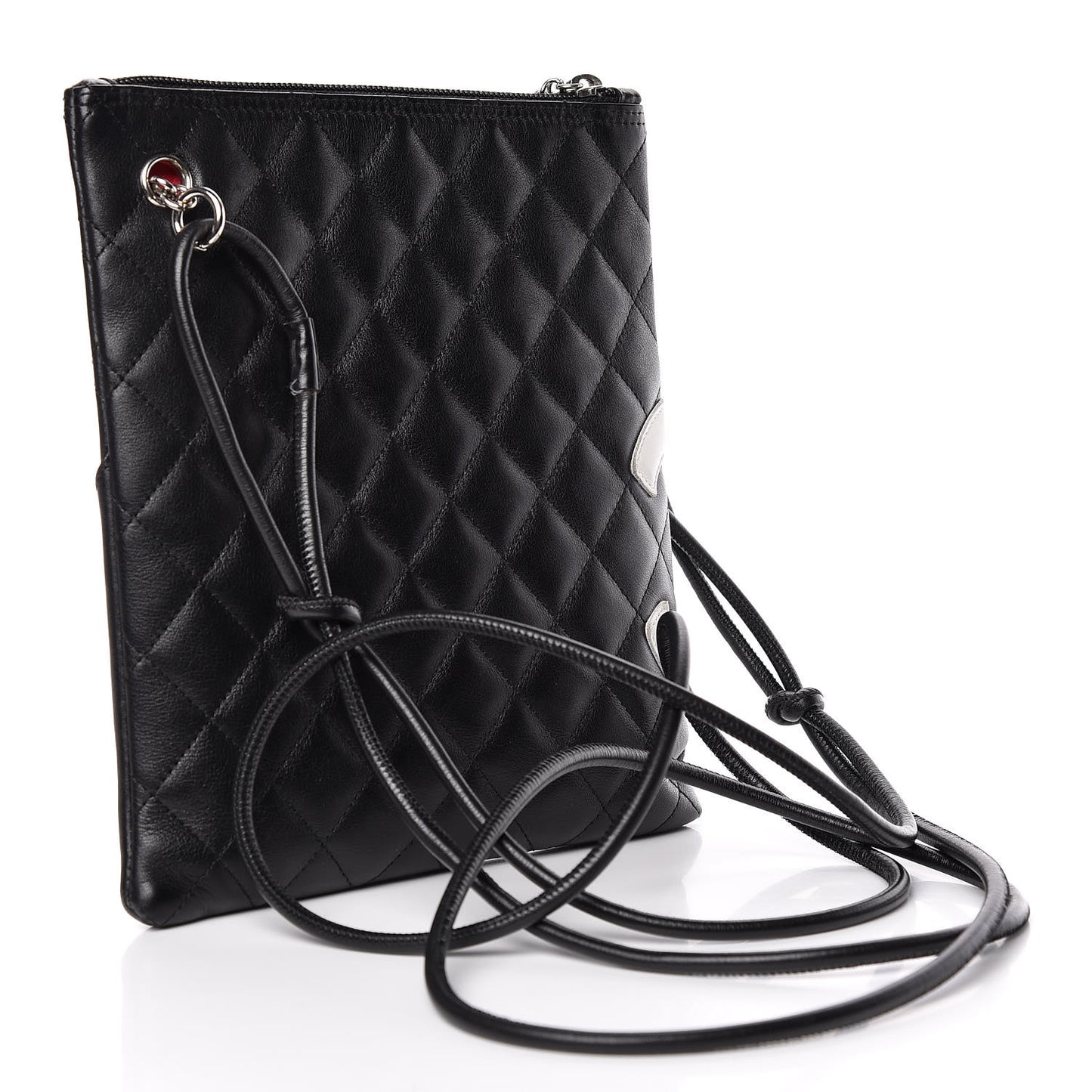 Calfskin Cambon Flat Messenger Black