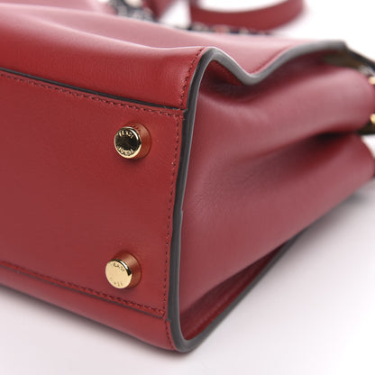 Fendi Vitello Tahiti Burro Bi-Color Medium Peekaboo Iconic Essentially Satchel Fragola Orzo 8 of 10