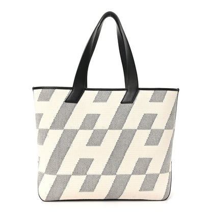 Hermes Swift H Canvas Cabas H En Biais 40 Black Ecru 1 of 11