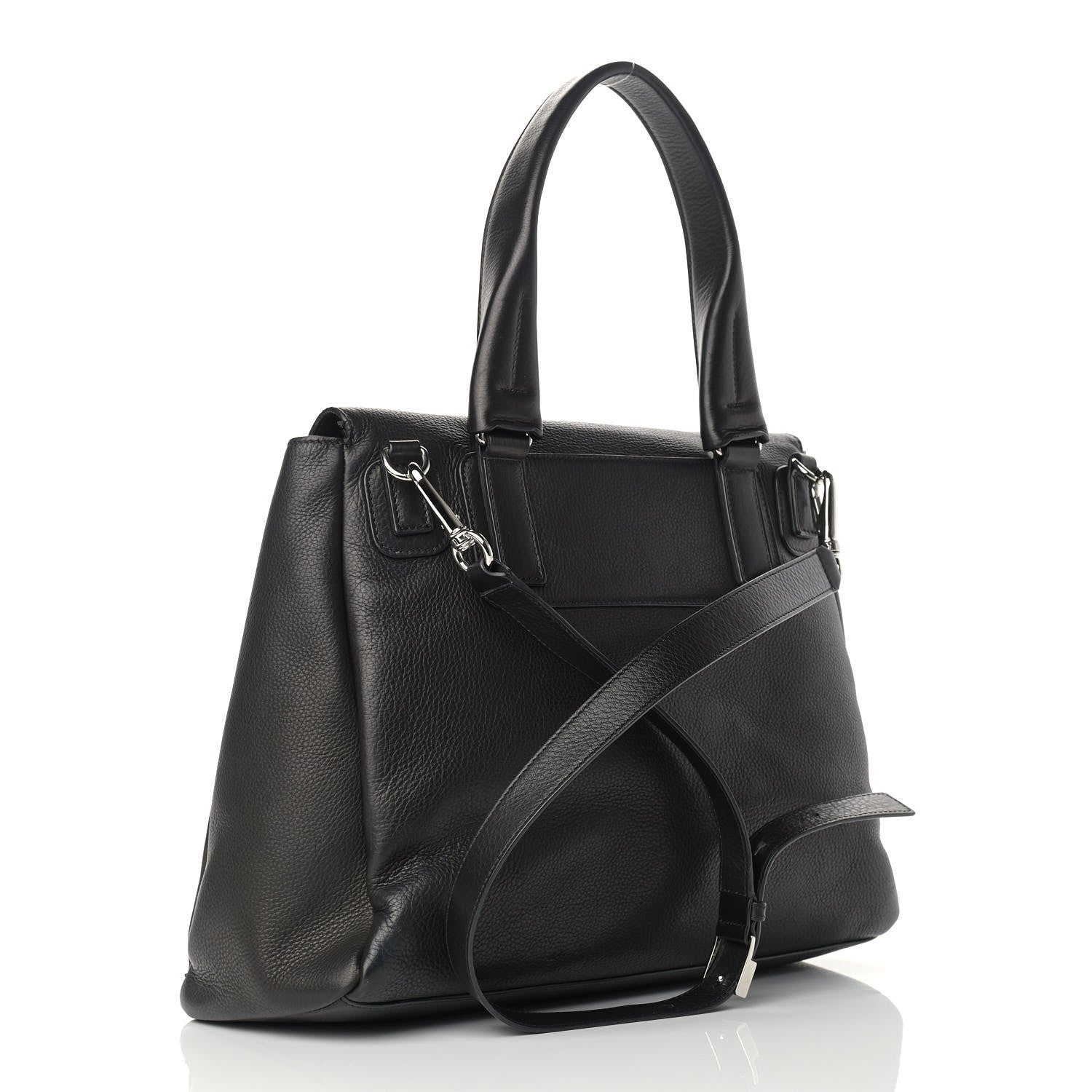 Givenchy Waxy Grained Calfskin Medium Pandora Pure Flap Bag Black 3 of 13