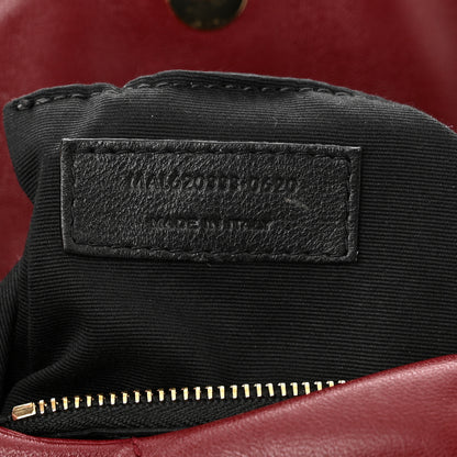 Saint Laurent Lambskin Quilted Mini Loulou Puffer Monogram Chain Satchel Red 8 of 11