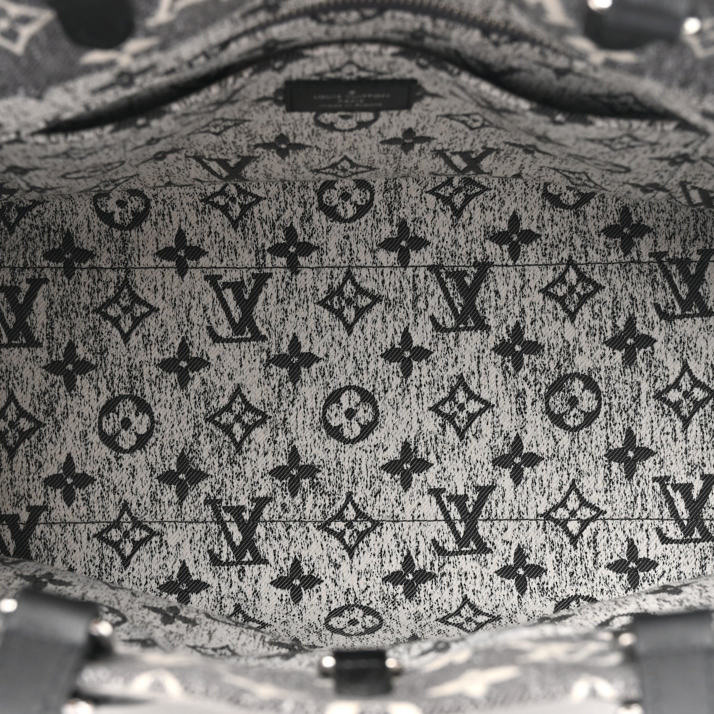 Monogram Jacquard Denim Onthego MM Black