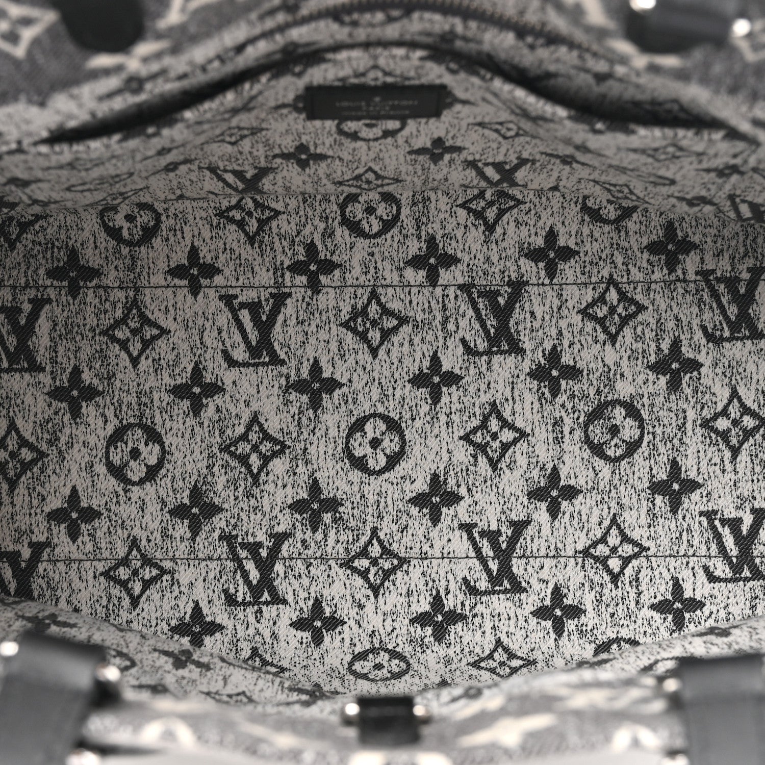 Louis Vuitton Monogram Jacquard Denim Onthego MM Black 5 of 10