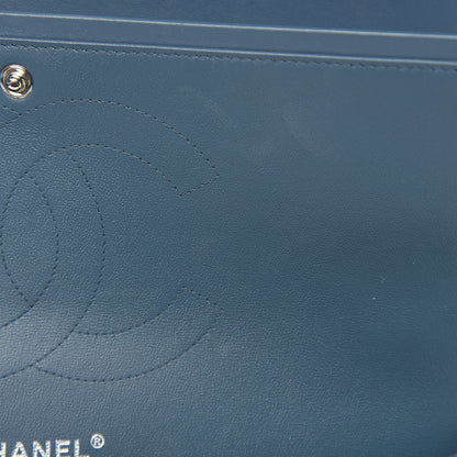 Chanel Lambskin Quilted Jumbo Double Flap Blue 9 of 12