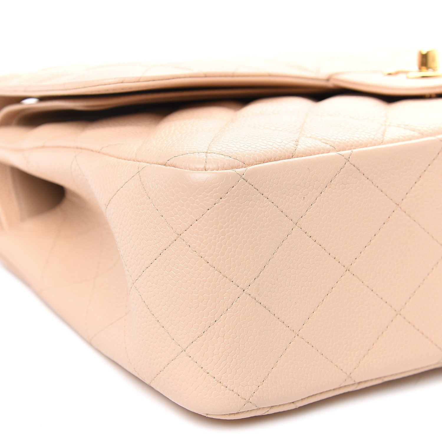 Chanel Caviar Quilted Jumbo Double Flap Beige Clair 7 of 11