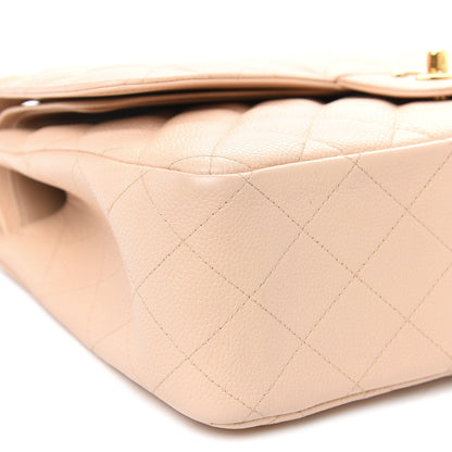 Chanel Caviar Quilted Jumbo Double Flap Beige Clair 7 of 11