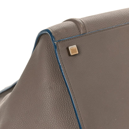 Celine Baby Grained Medium Phantom Luggage Taupe Blue Trim 7 of 14