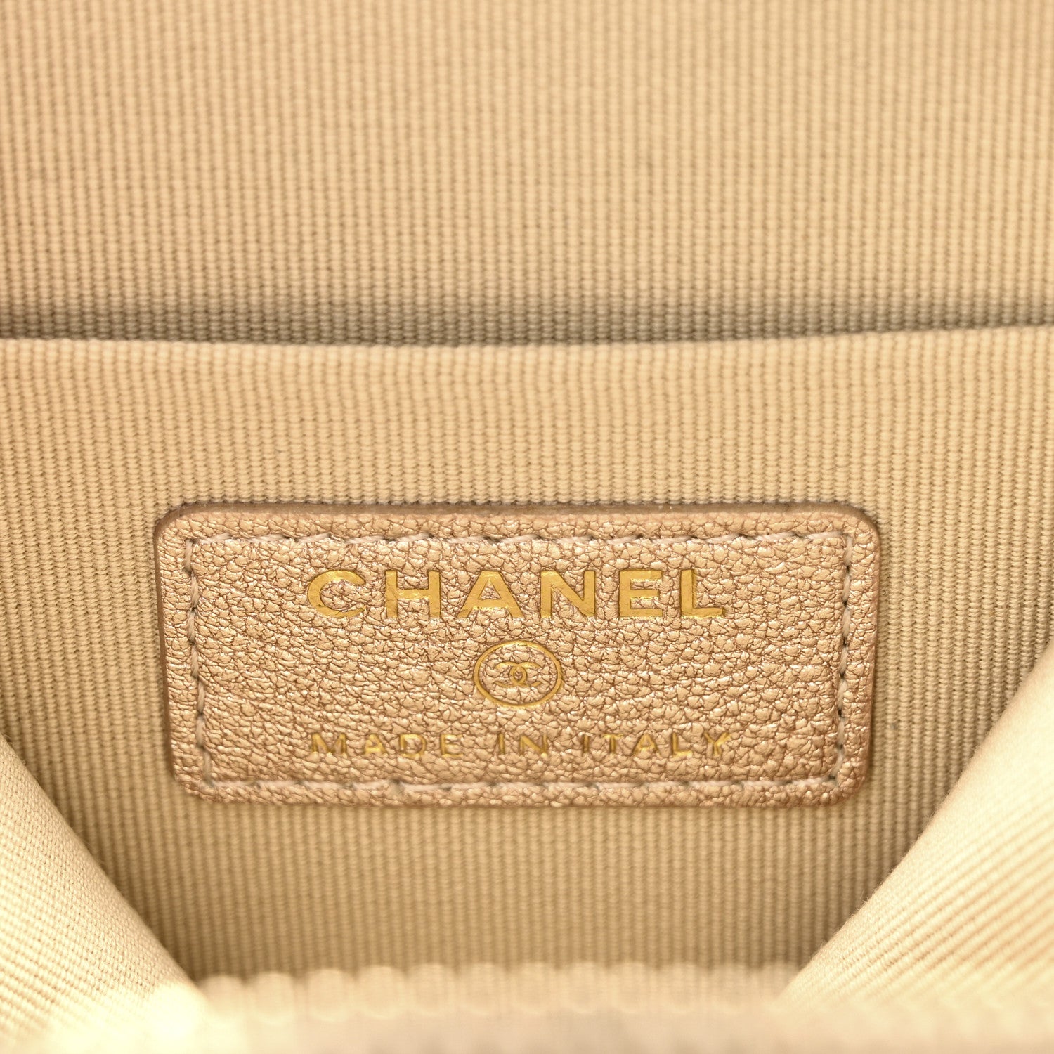 Chanel Metallic Lambskin Quilted Round Clip On Coin Purse Airpods Case Gold 5 of 8